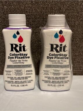 Rit 2 Pack Colorstay Dye Fixative 8 fl. oz. Laundry Treatment & Dyeing Aid New